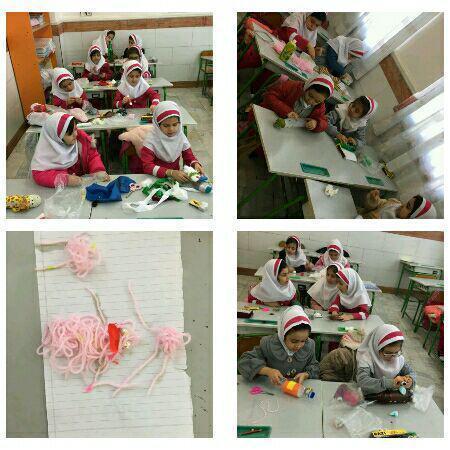 ساخت كار دستي در كلاس با استفاده از وسايل دور افتاده و دور ريز پایه اول (علوم فصل چی میخوام بسازم)