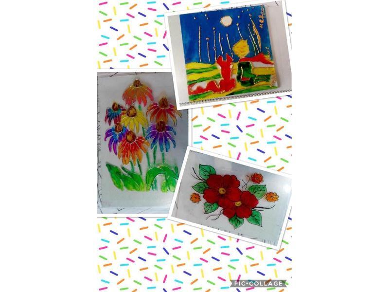زنگ هنر -کلاس ششم - نقاشی با ویترای