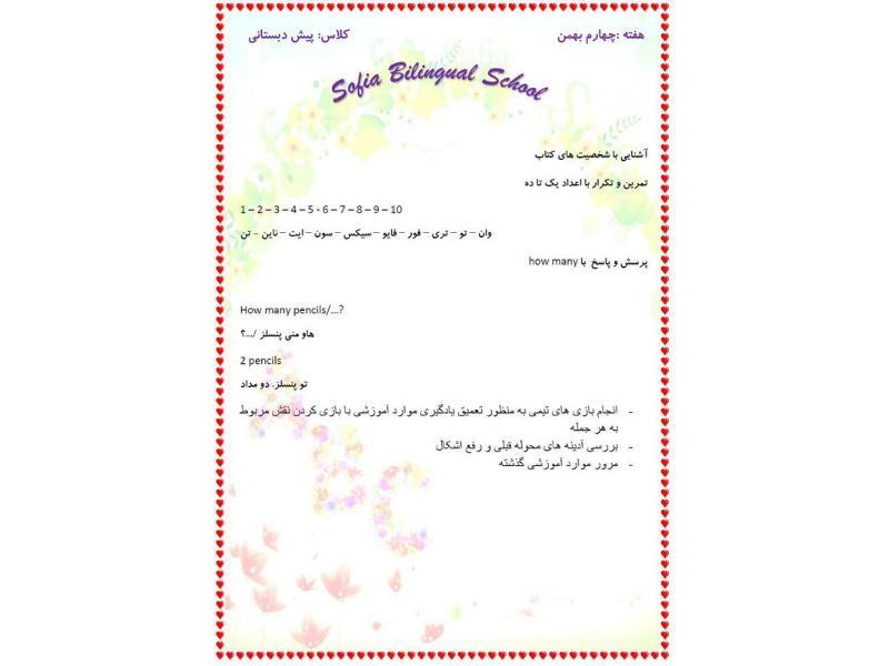 گزارش زبان انگلیسی هفته چهارم بهمن