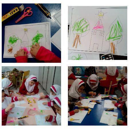 کار دستی   با کاموا پایه پیش دبستان