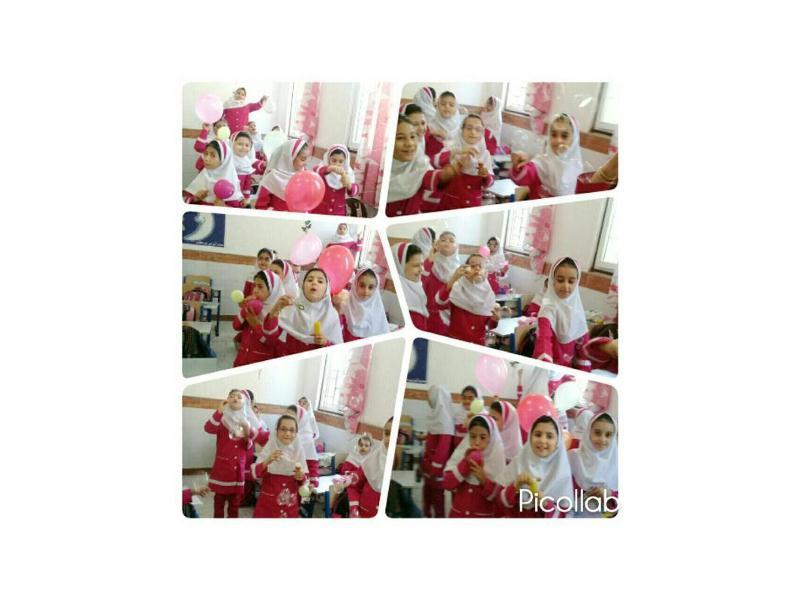 اجرای عملی حالت گاز مواد و شادی و سرگرمی دانش آموزان پایه سوم