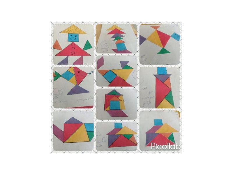 کاردستی با اشکال هندسی-زنگ ریاضی- پایه سوم 