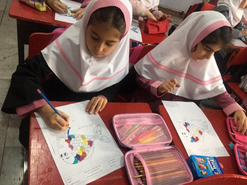 پیدا کردن کلمات هم معنی با شکل ماهی دوم دبستان آبان 98