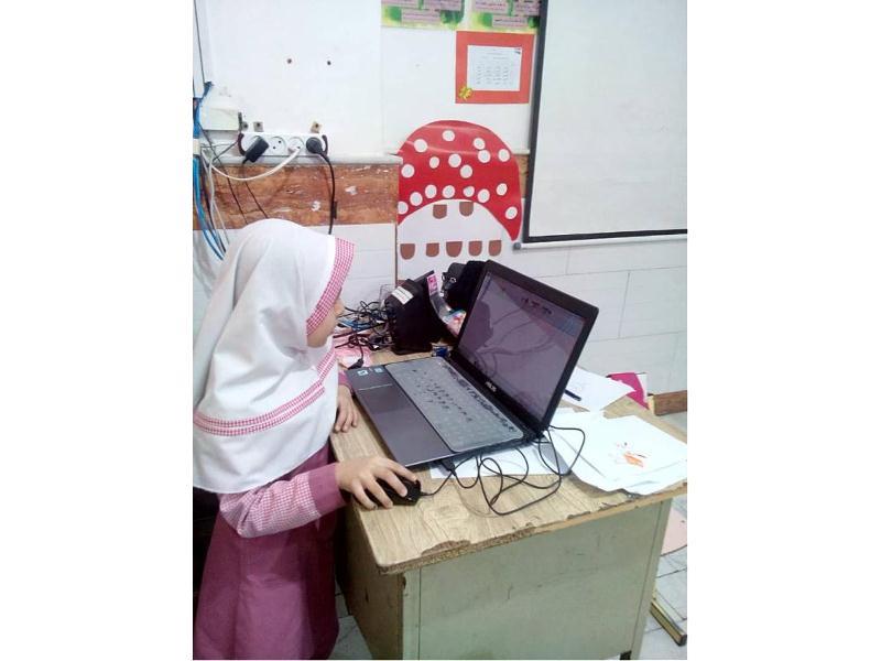 کار عملی با لپ تاپ و آیکون های نرم افزار پینت پیش دبستان-بهمن 98