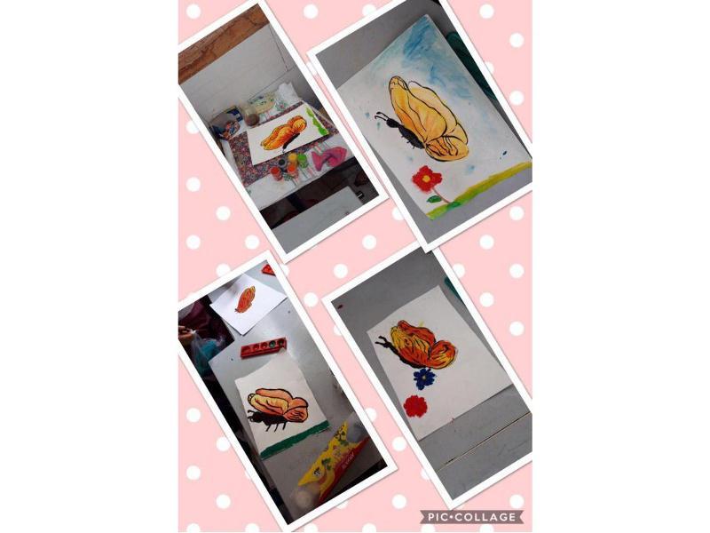 نقاشی با گواش - کلاس سوم