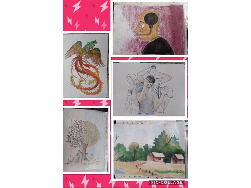 آثار دانش آموزان شرکت کننده در مسابقات نوجوان سالم