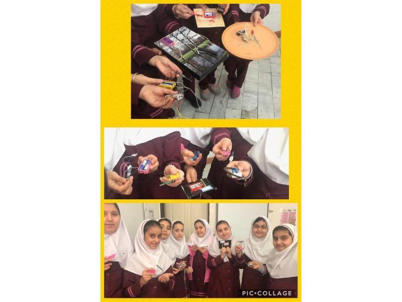 ساخت اهنرباي الكتريكي توسط دانش اموزان پايه چهارم