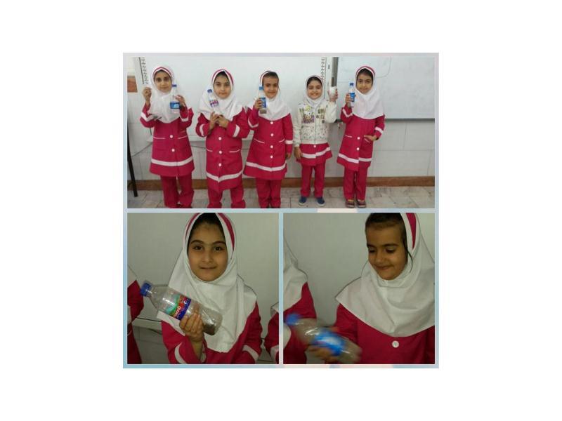 انجام آزمایش علوم بااسفندوبطری-پایه دوم