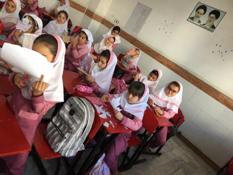 کاردستی با املای پاییزی دوم دبستان مهر 98